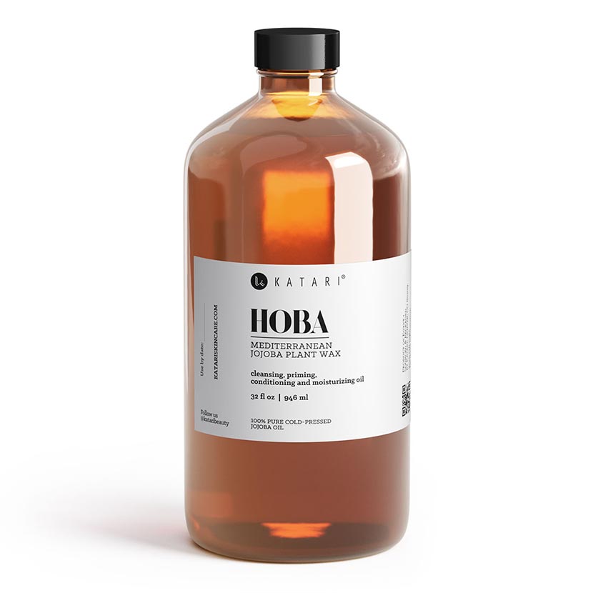 Hypoallergenic cold-pressed jojoba oil in a bottle - 32 fl oz / 946 ml