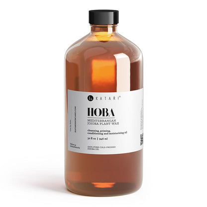 Hypoallergenic cold-pressed jojoba oil in a bottle - 32 fl oz / 946 ml