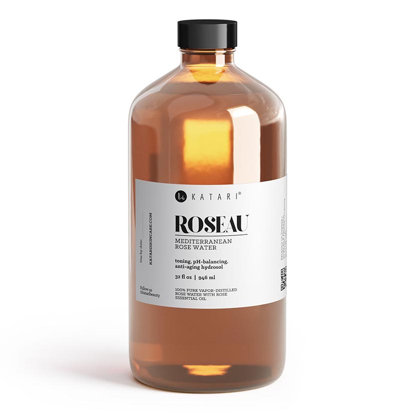 Vapor-distilled mediterranean toning rose hydrosol - 32 fl oz / 946 ml